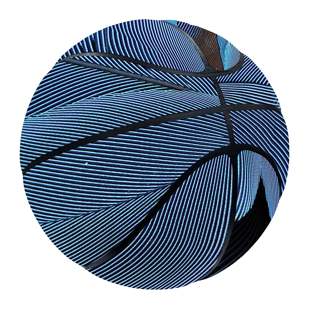 Blue Feather Print Basketball