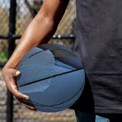 Blue Feather Print Basketball