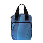 Blue Feather Print Bible Tote Bag