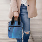 Blue Feather Print Bible Tote Bag
