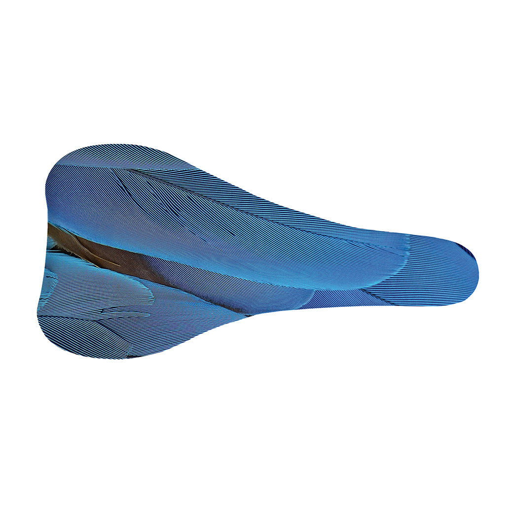 Blue Feather Print Bicycle Seat Cover