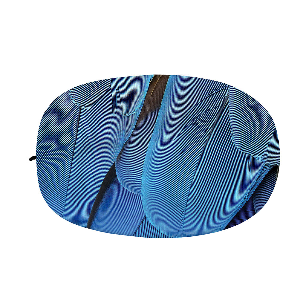 Blue Feather Print Car Side Mirror Covers