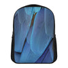 Blue Feather Print Casual Backpack