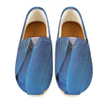 Blue Feather Print Casual Shoes