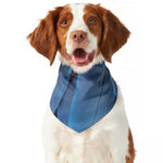 Blue Feather Print Dog Bandana