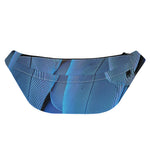 Blue Feather Print Fanny Pack