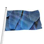 Blue Feather Print Flag