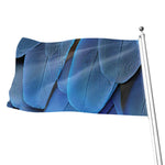 Blue Feather Print Flag