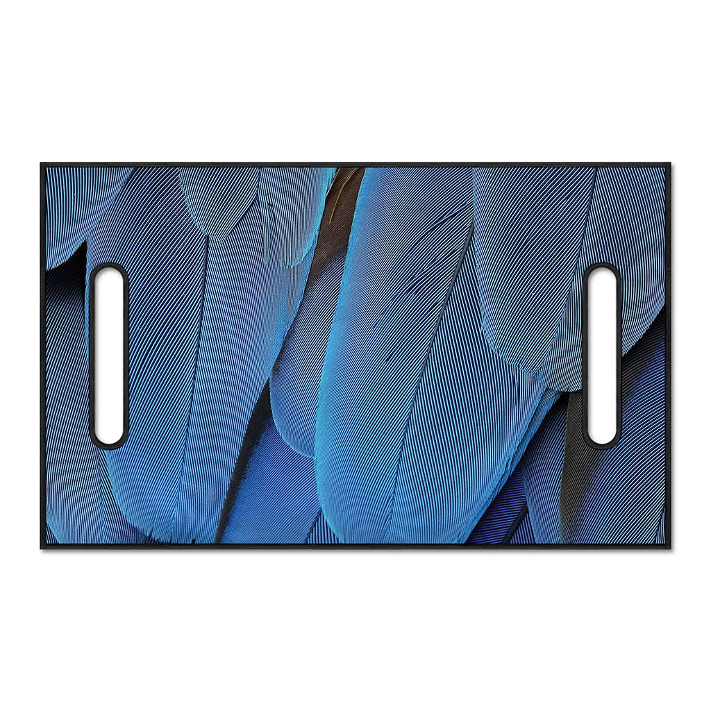 Blue Feather Print Golf Cart Seat Cover