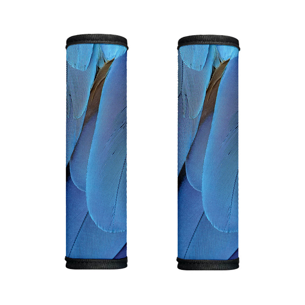 Blue Feather Print Handle Covers