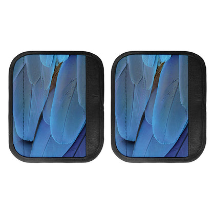 Blue Feather Print Handle Covers