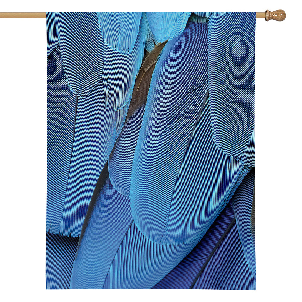 Blue Feather Print House Flag