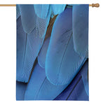 Blue Feather Print House Flag