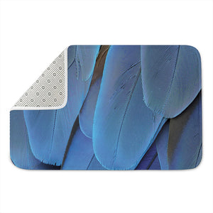 Blue Feather Print Indoor Door Mat