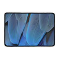 Blue Feather Print Kitchen Mat