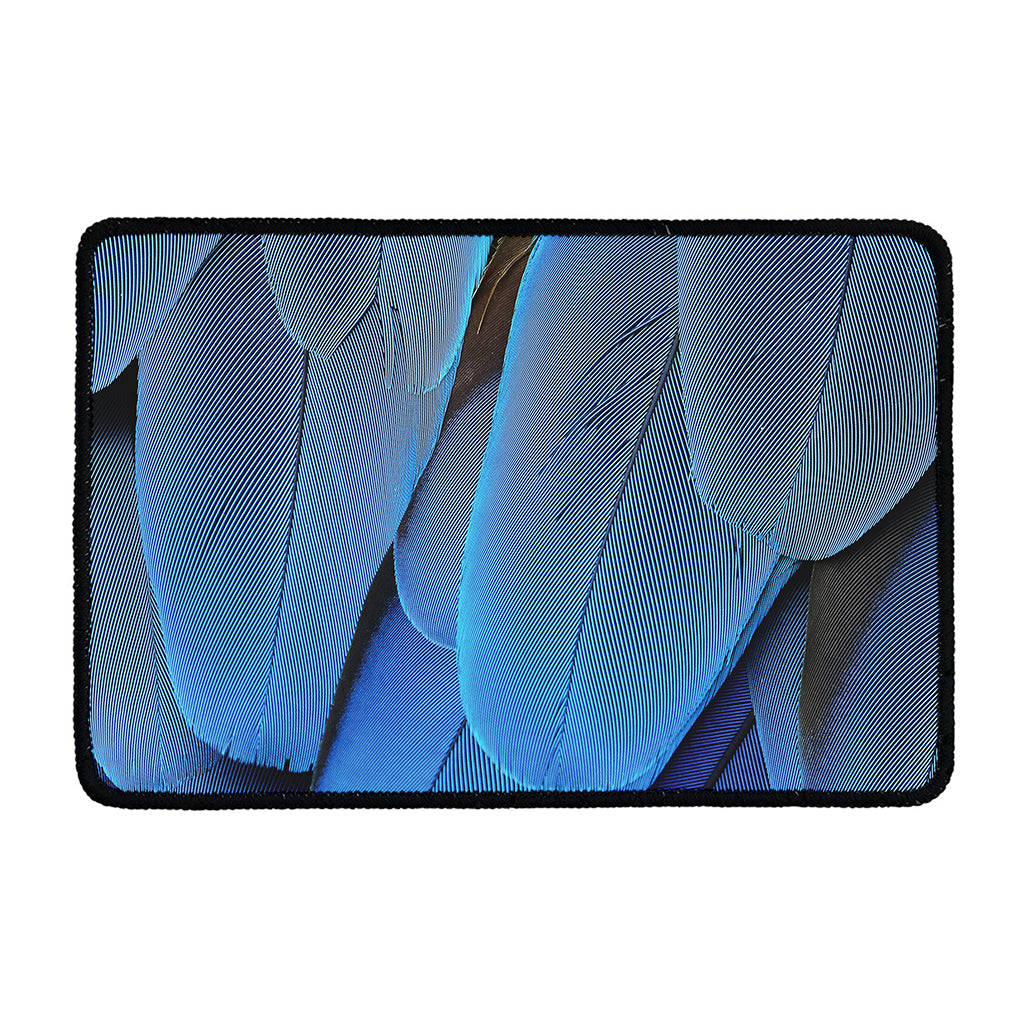 Blue Feather Print Kitchen Mat