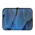 Blue Feather Print Laptop Sleeve
