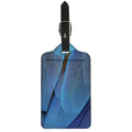 Blue Feather Print Luggage Tag