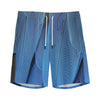 Blue Feather Print Men's Sports Shorts