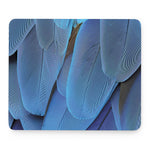 Blue Feather Print Mouse Pad