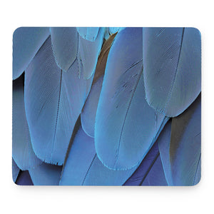 Blue Feather Print Mouse Pad