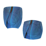 Blue Feather Print Office Chair Cover