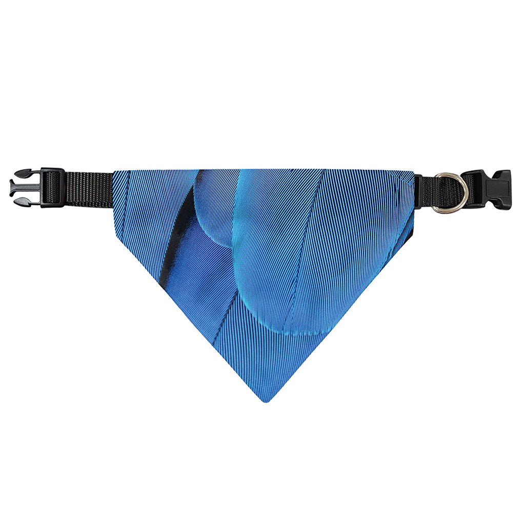 Blue Feather Print Over The Collar Dog Bandana
