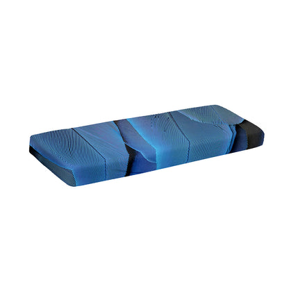 Blue Feather Print Piano Keyboard Cover