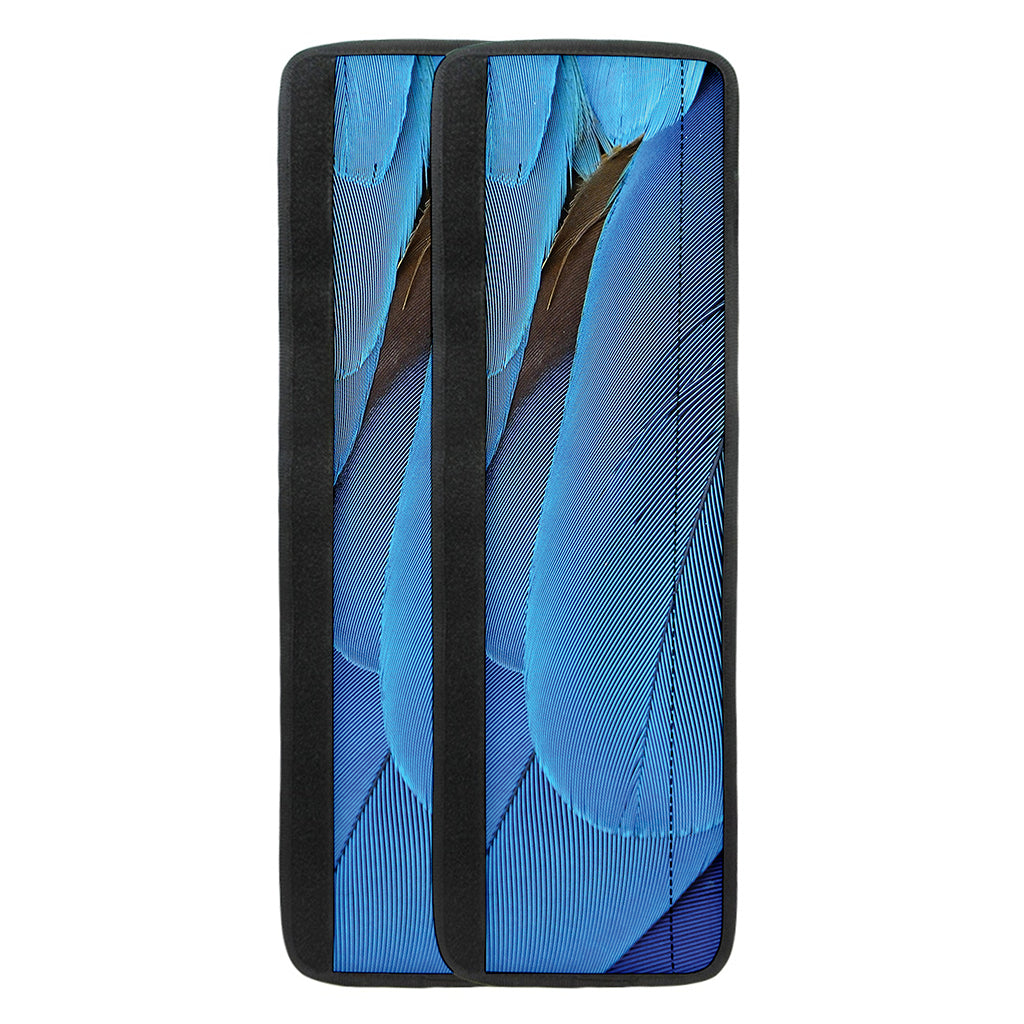 Blue Feather Print Refrigerator Handle Covers