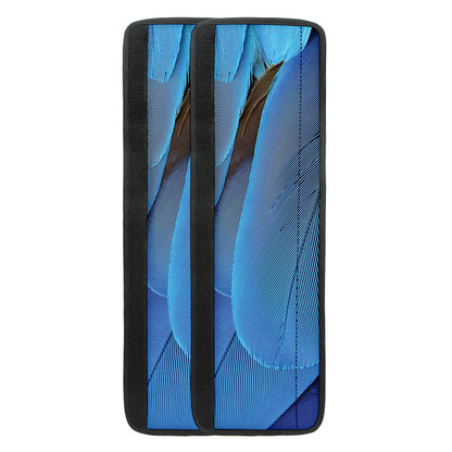 Blue Feather Print Refrigerator Handle Covers