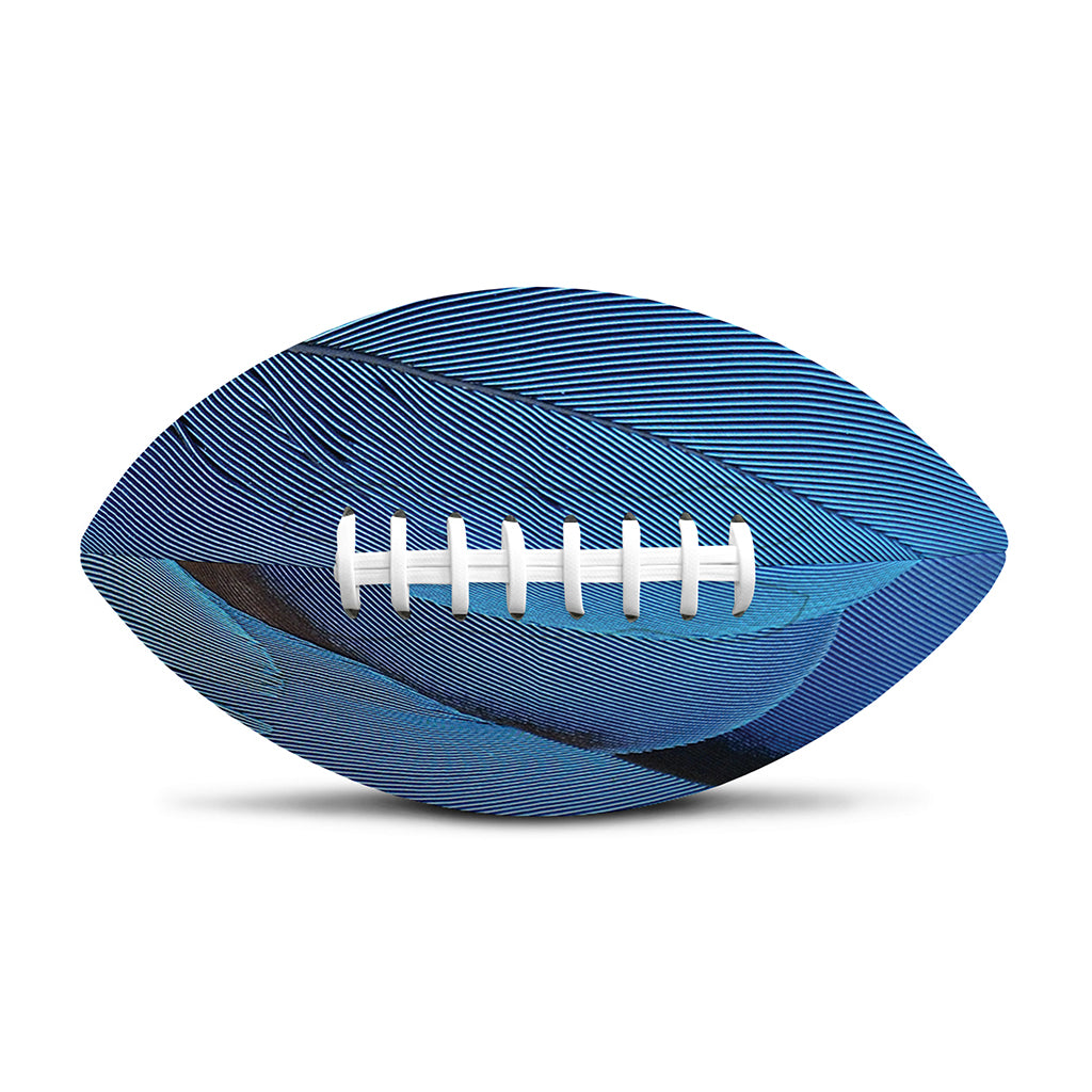 Blue Feather Print Rugby Ball
