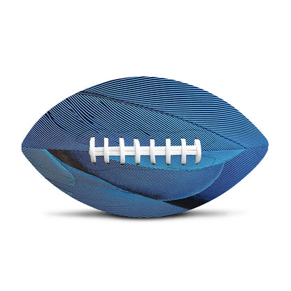 Blue Feather Print Rugby Ball