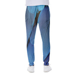 Blue Feather Print Scuba Joggers