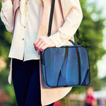 Blue Feather Print Shoulder Strap Bible Bag