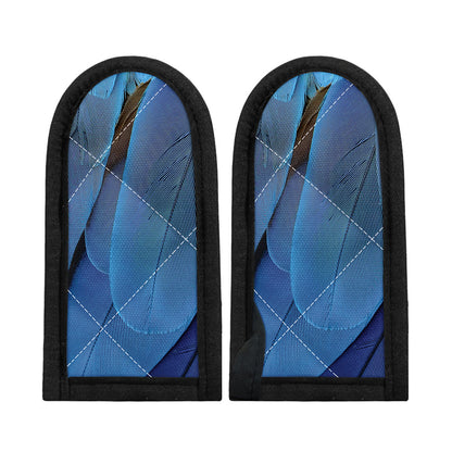 Blue Feather Print Skillet Handle Cover