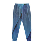Blue Feather Print Sweatpants