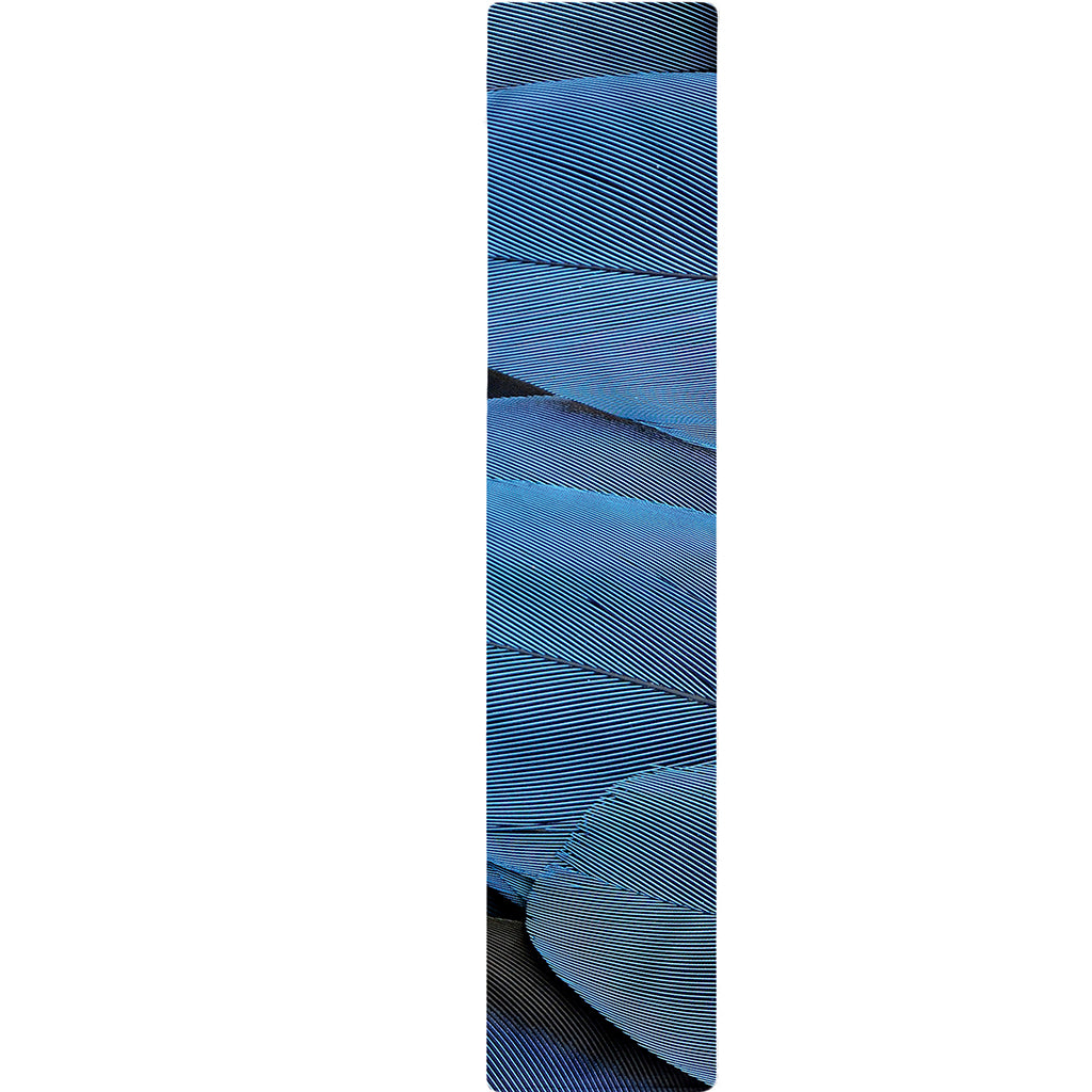 Blue Feather Print Table Runner