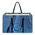 Blue Feather Print Utility Tote Bag