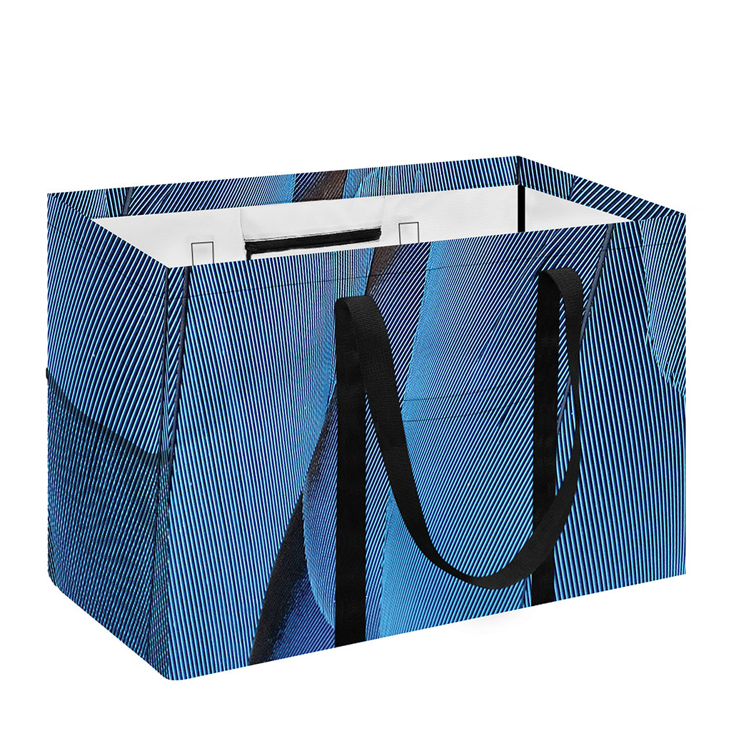 Blue Feather Print Utility Tote Bag