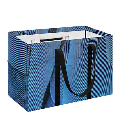 Blue Feather Print Utility Tote Bag