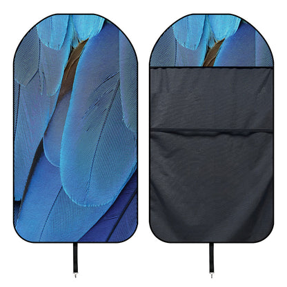 Blue Feather Print Waterproof Car Seat Cover