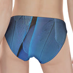 Blue Feather Print Women's Panties