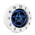 Blue Flame Pentagram Print Alarm Clock
