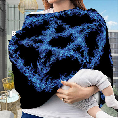 Blue Flame Pentagram Print Baby Seat Cover