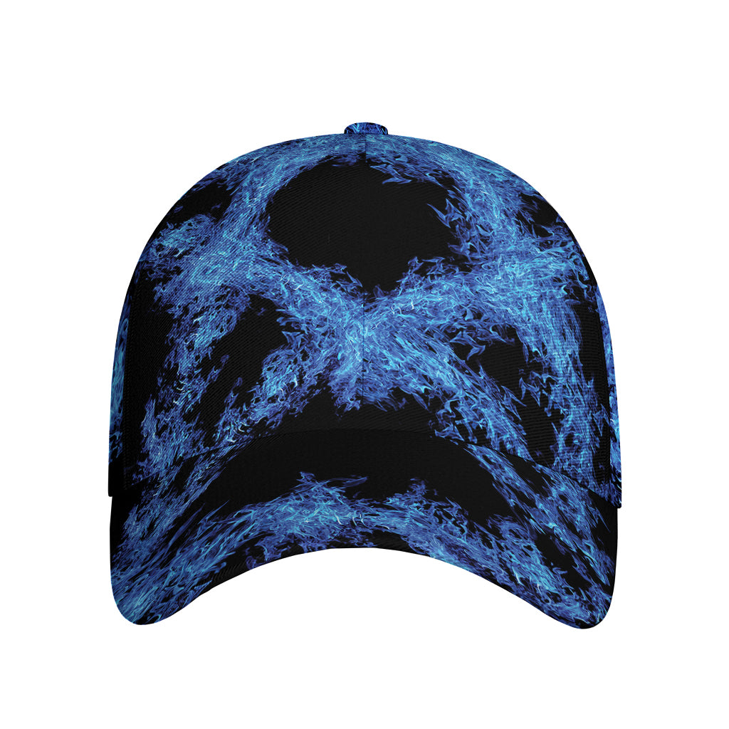 Blue Flame Pentagram Print Baseball Cap