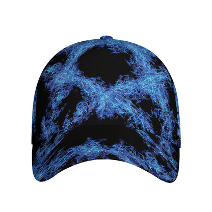 Blue Flame Pentagram Print Baseball Cap
