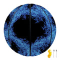 Blue Flame Pentagram Print Basketball