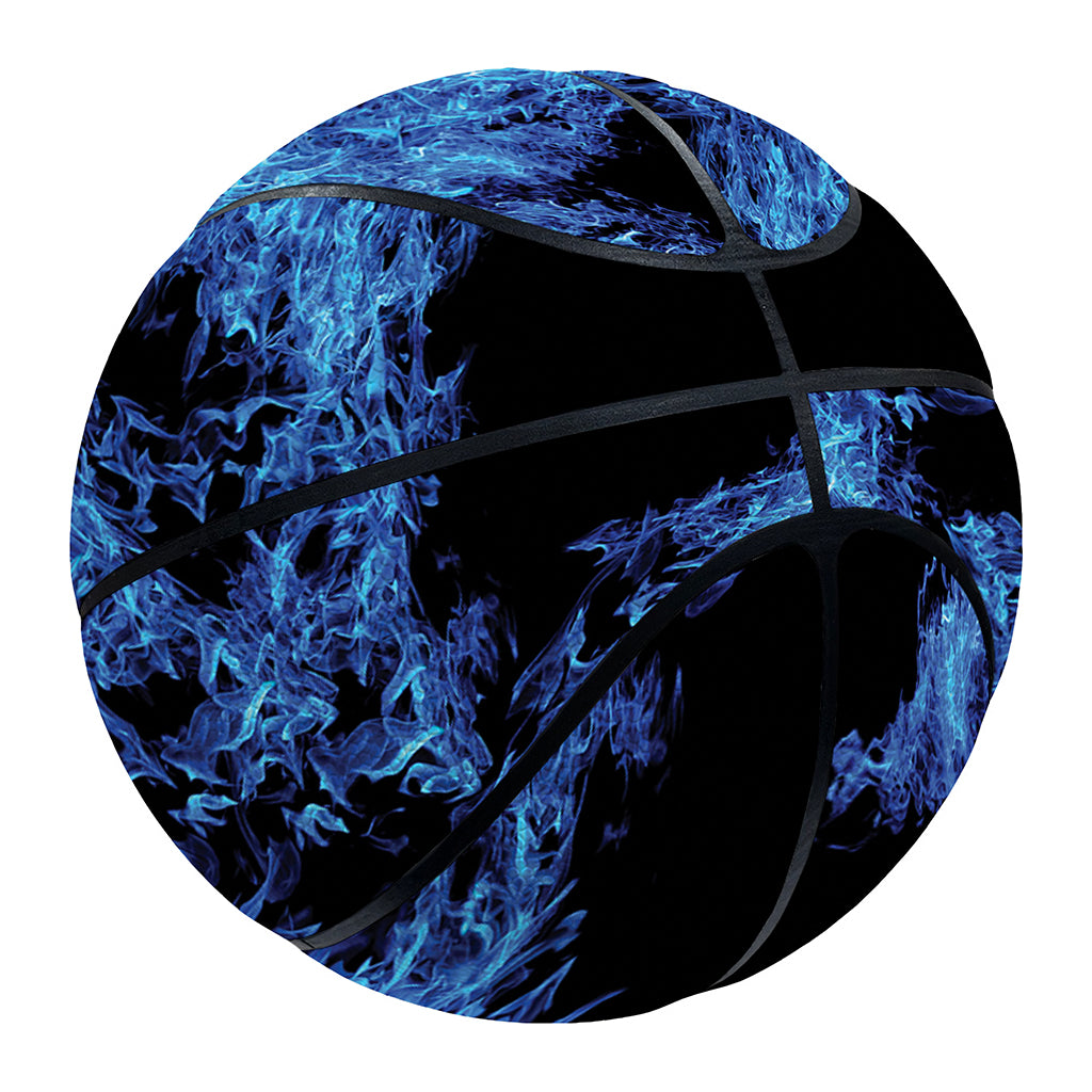 Blue Flame Pentagram Print Basketball