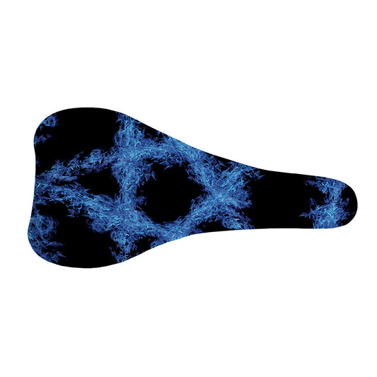 Blue Flame Pentagram Print Bicycle Seat Cover
