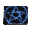 Blue Flame Pentagram Print Bifold Wallet